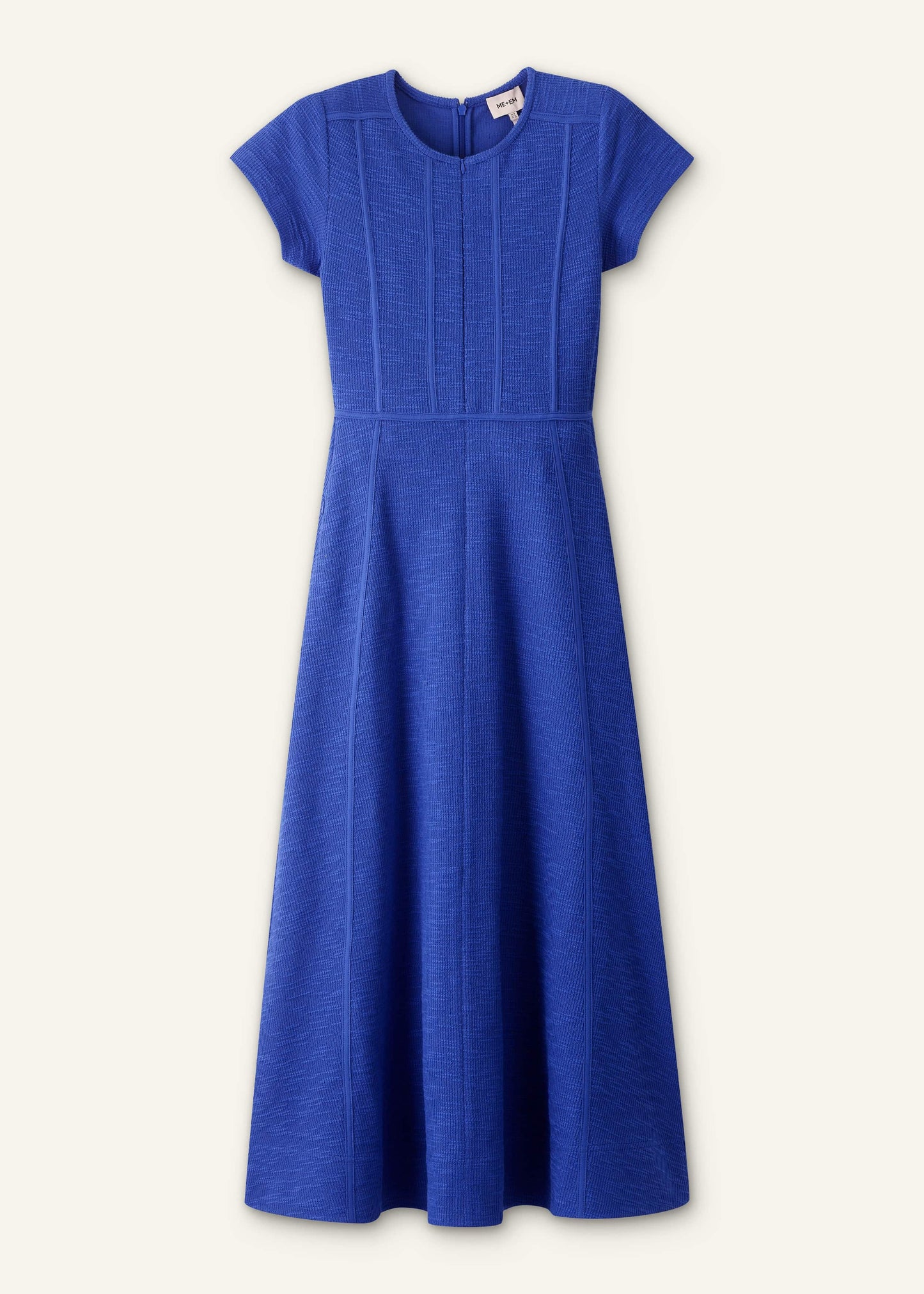 Blue Fit + Flare Maxi Dress