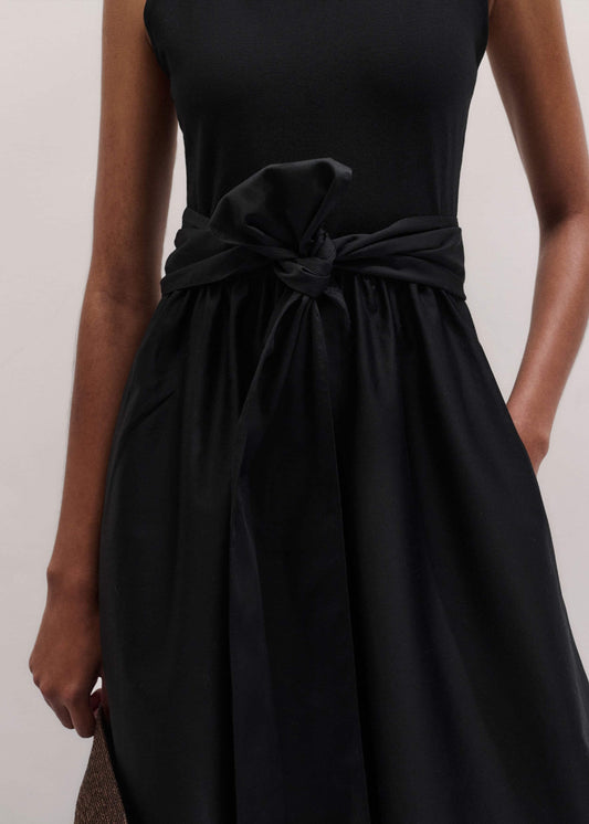Black Fit + Flare Maxi Dress