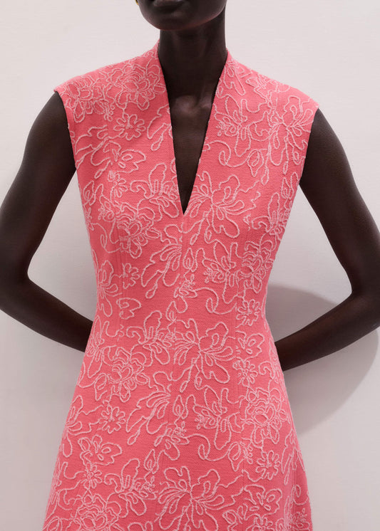 Pink Panelled Fit + Flare Maxi Dress | ME+ME