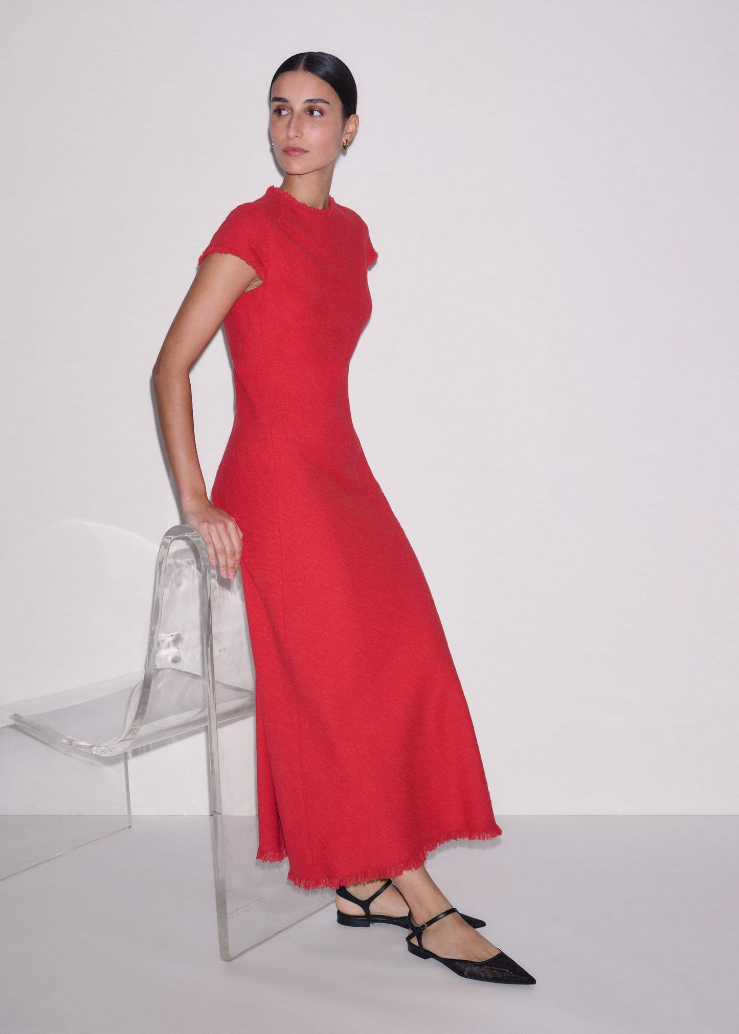 Red Bias Cut AM-PM Maxi Dress