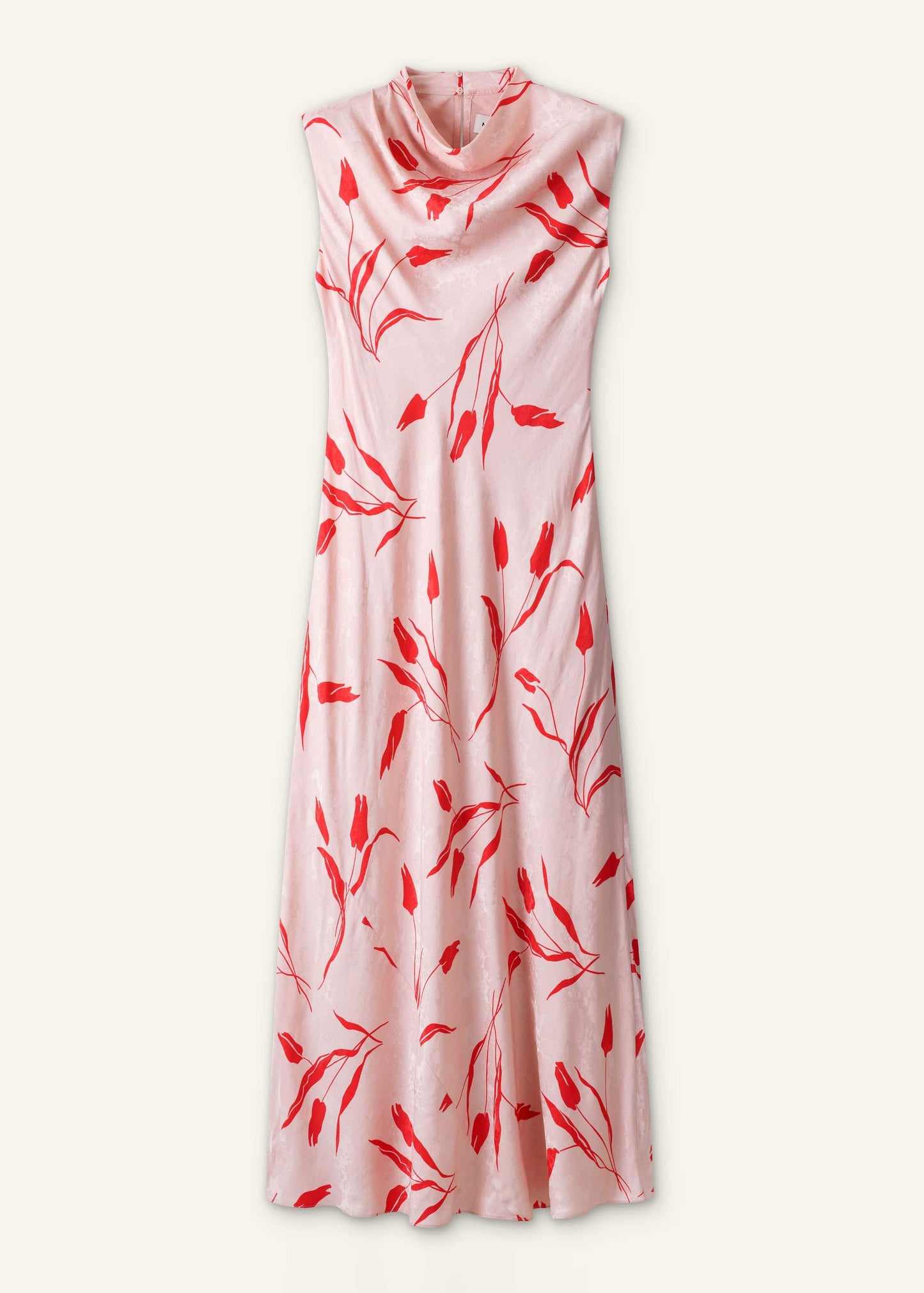 Pink Bias Cut Maxi Dress