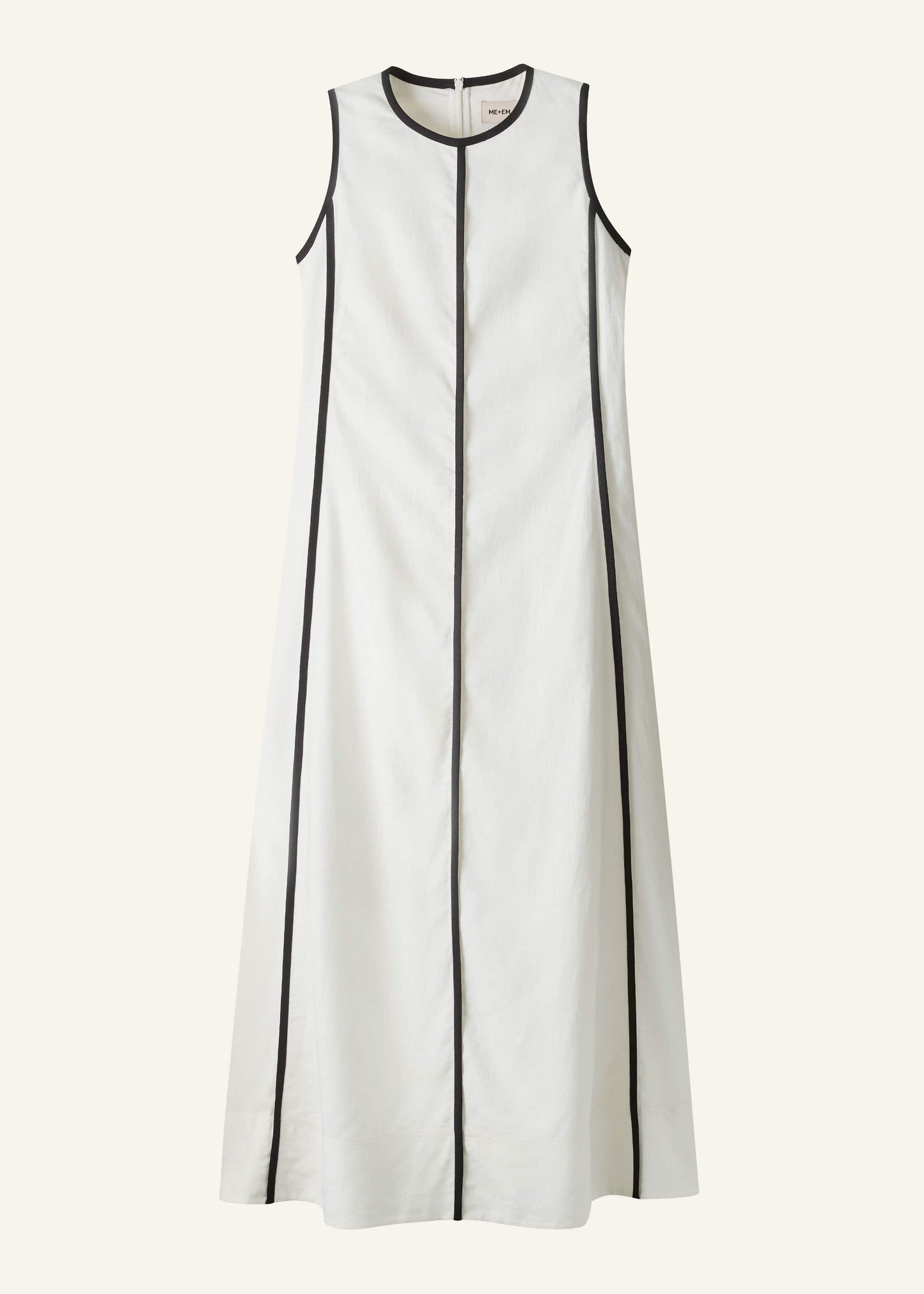 White Crease-Less Linen Effortless Maxi Dress