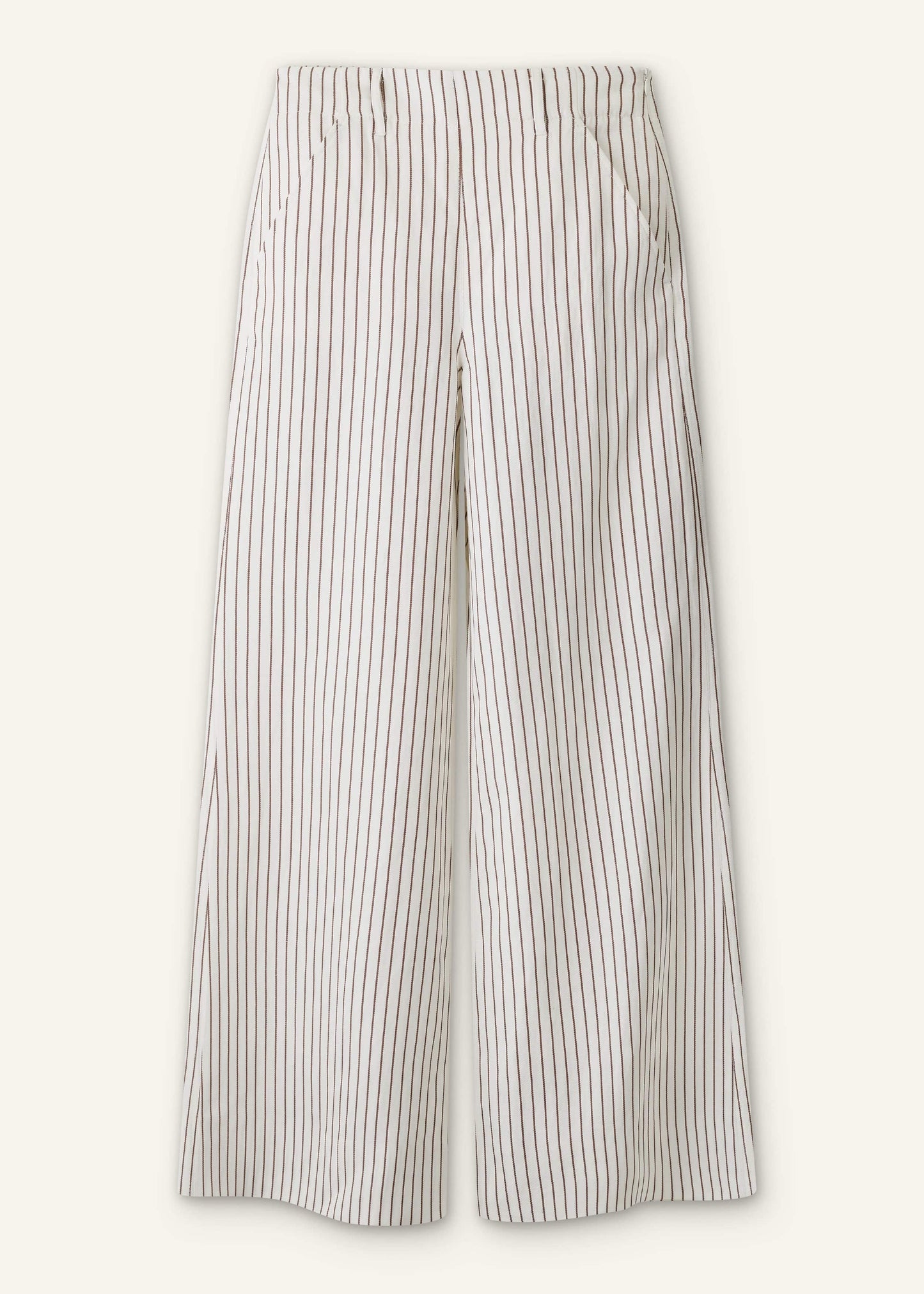 Ivory High Waist Wide Pant
