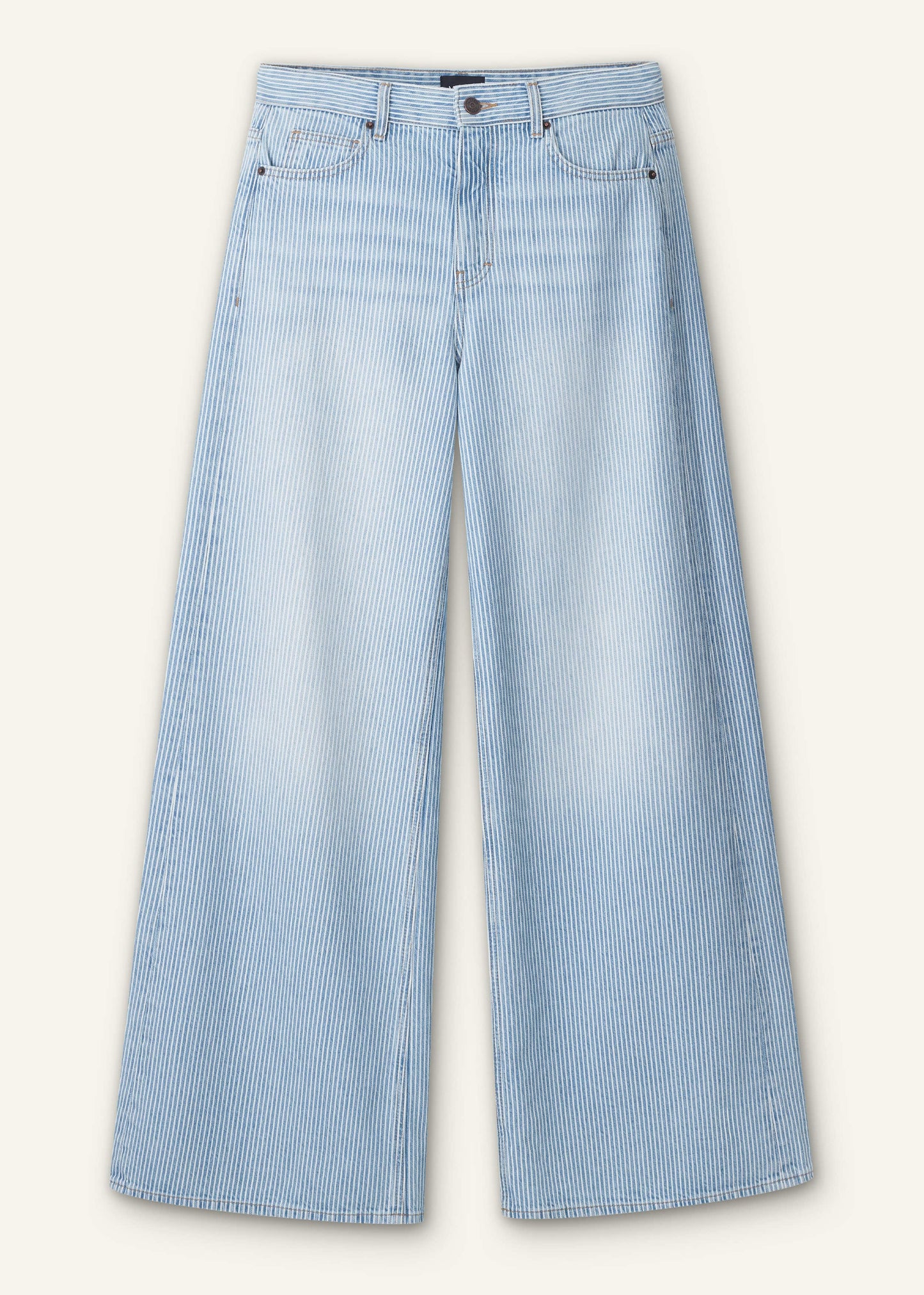 Blue Micro Stripe Ultimate Wide-Leg Jean