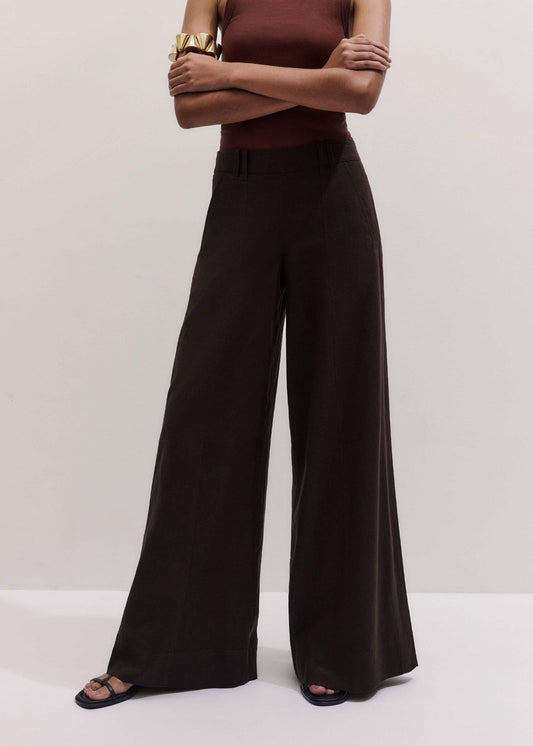 Brown Wide-Leg Pant