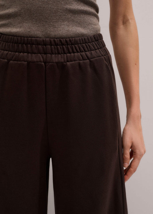 Brown Sweatshirt Wide-Leg Track Pant