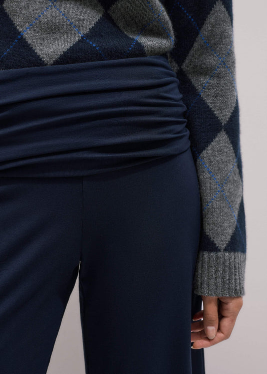 Crop Palazzo Pant - Dark Navy Travel Pants |Vacation Shop