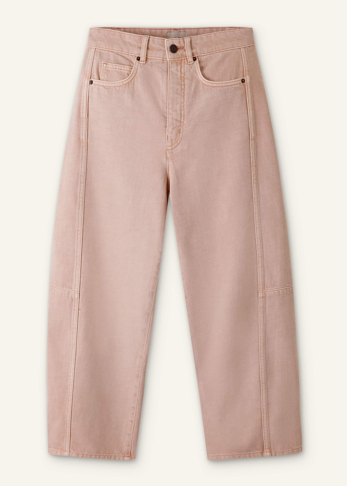 Pink Exaggerated Crop Jean