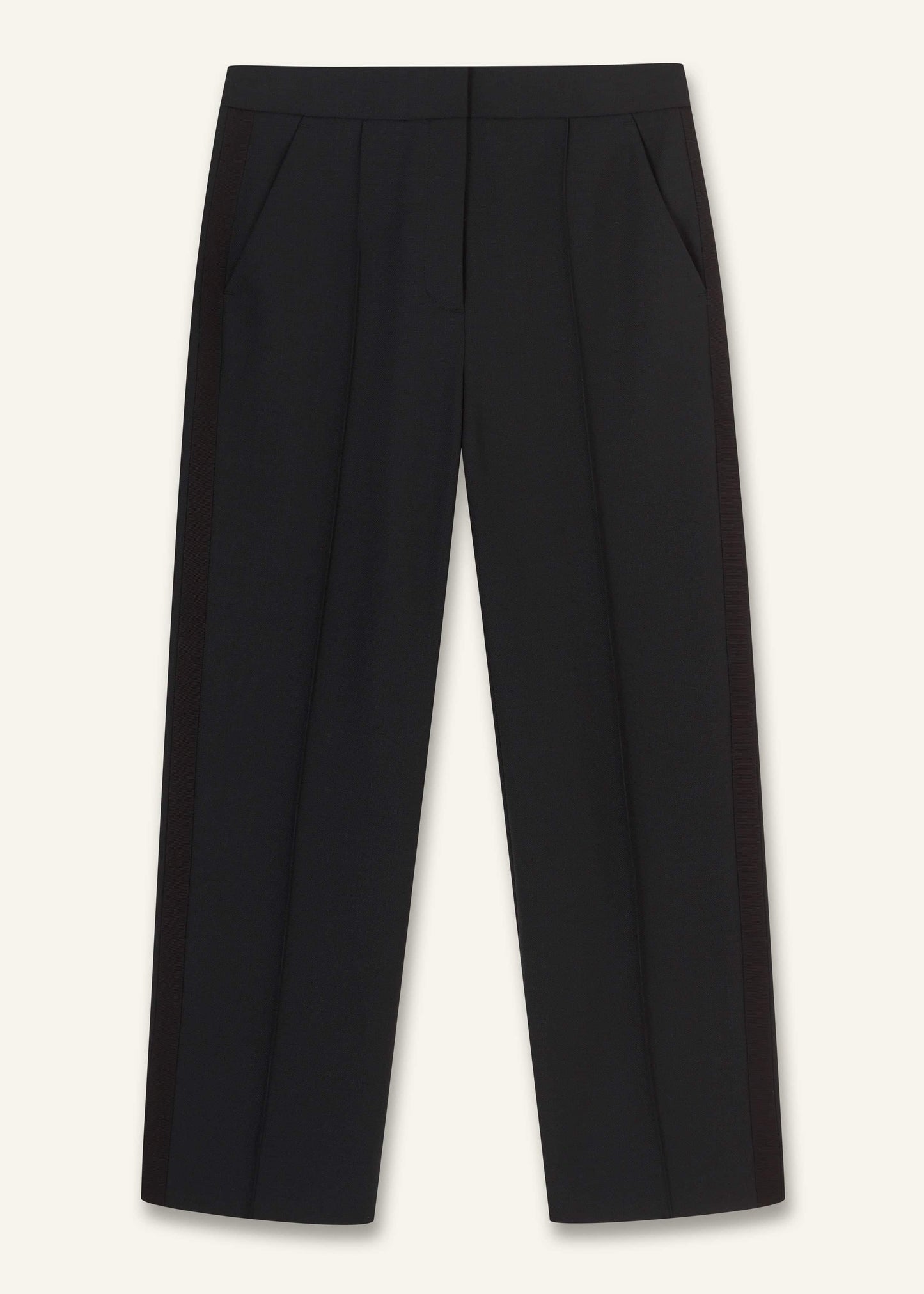 Black Slim Crop Tux Pant | Pants