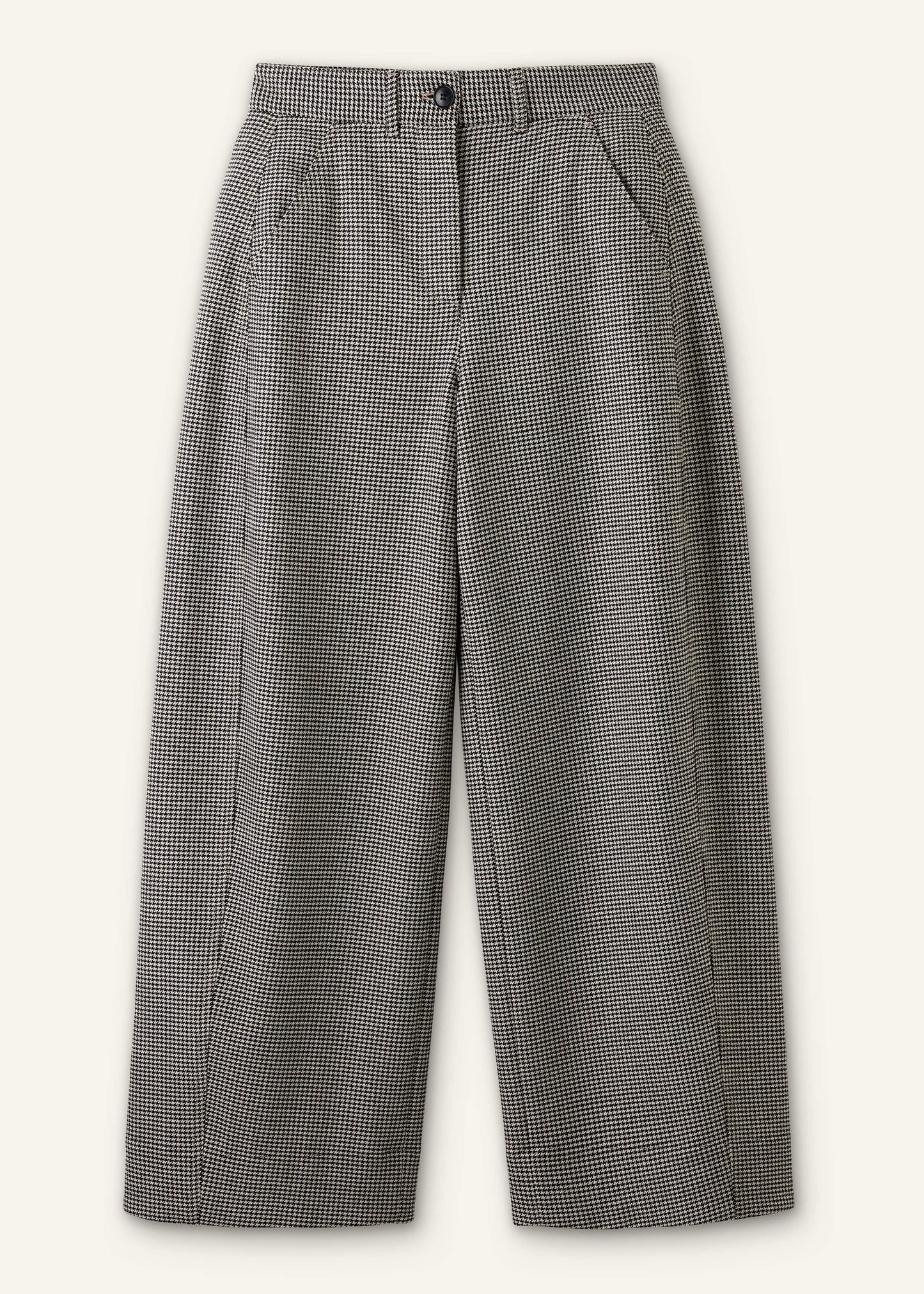 Ivory Houndstooth Extreme Tapered Pant