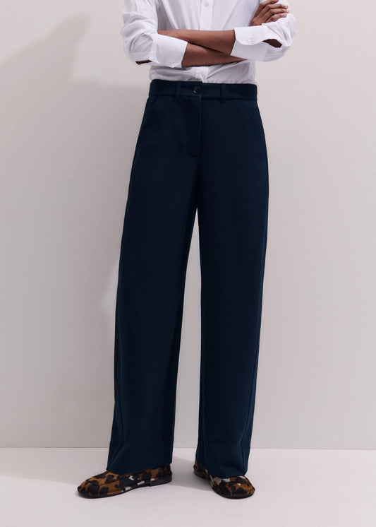 Navy Textured Extreme Tapered Pant