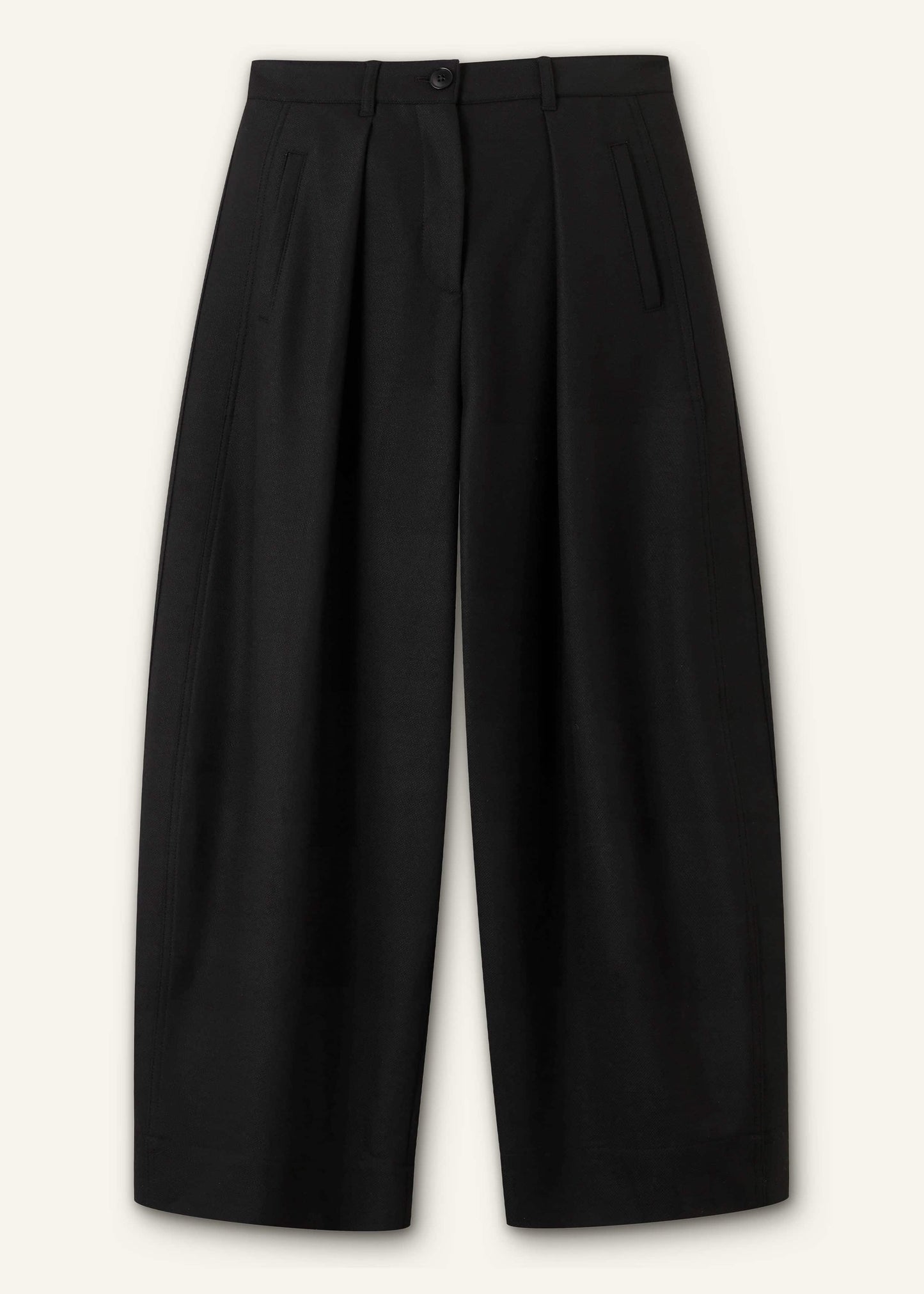 Black Barrel Leg Pant