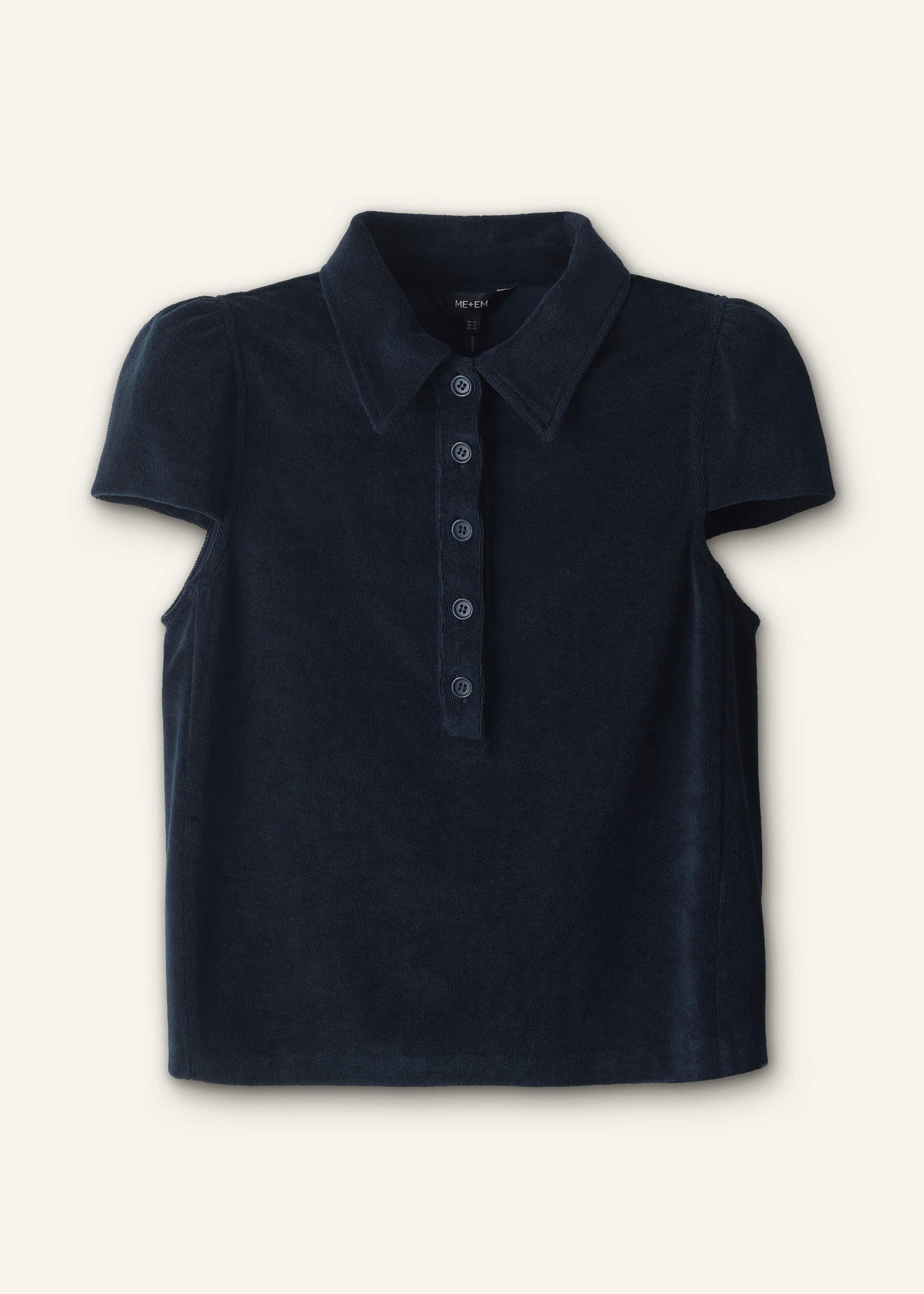 Navy Sporty Smart Polo Top