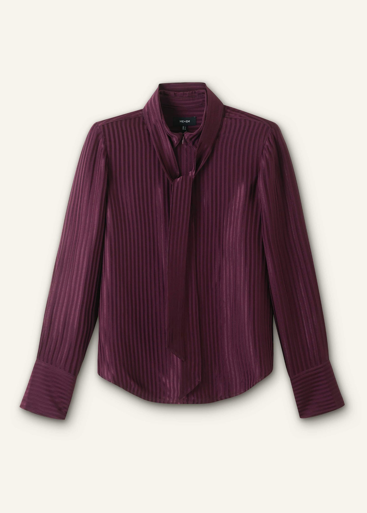 Red AM-PM Fluid Satin Shirt + Tie