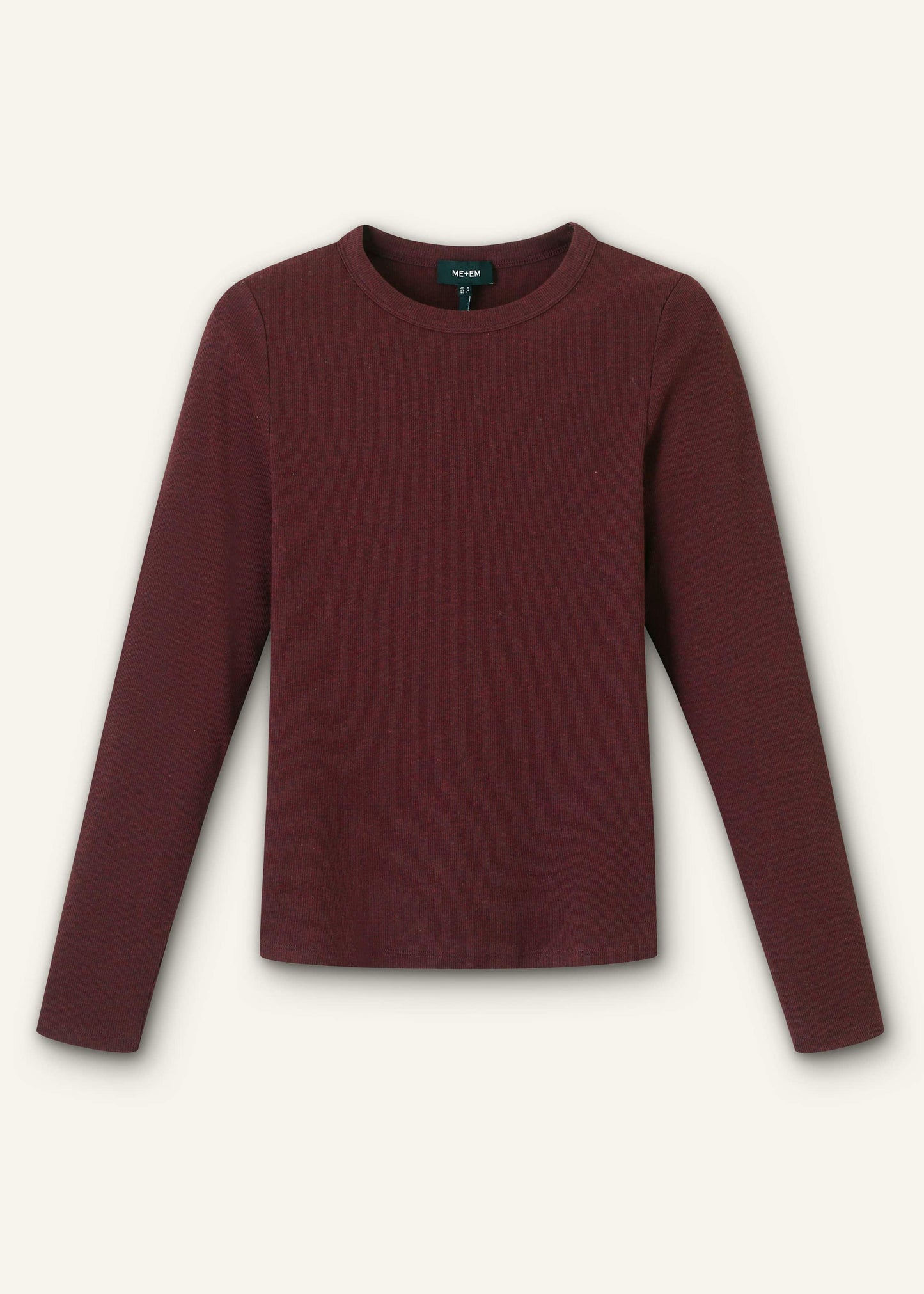 Red Cotton Rib Perfect Basic Top