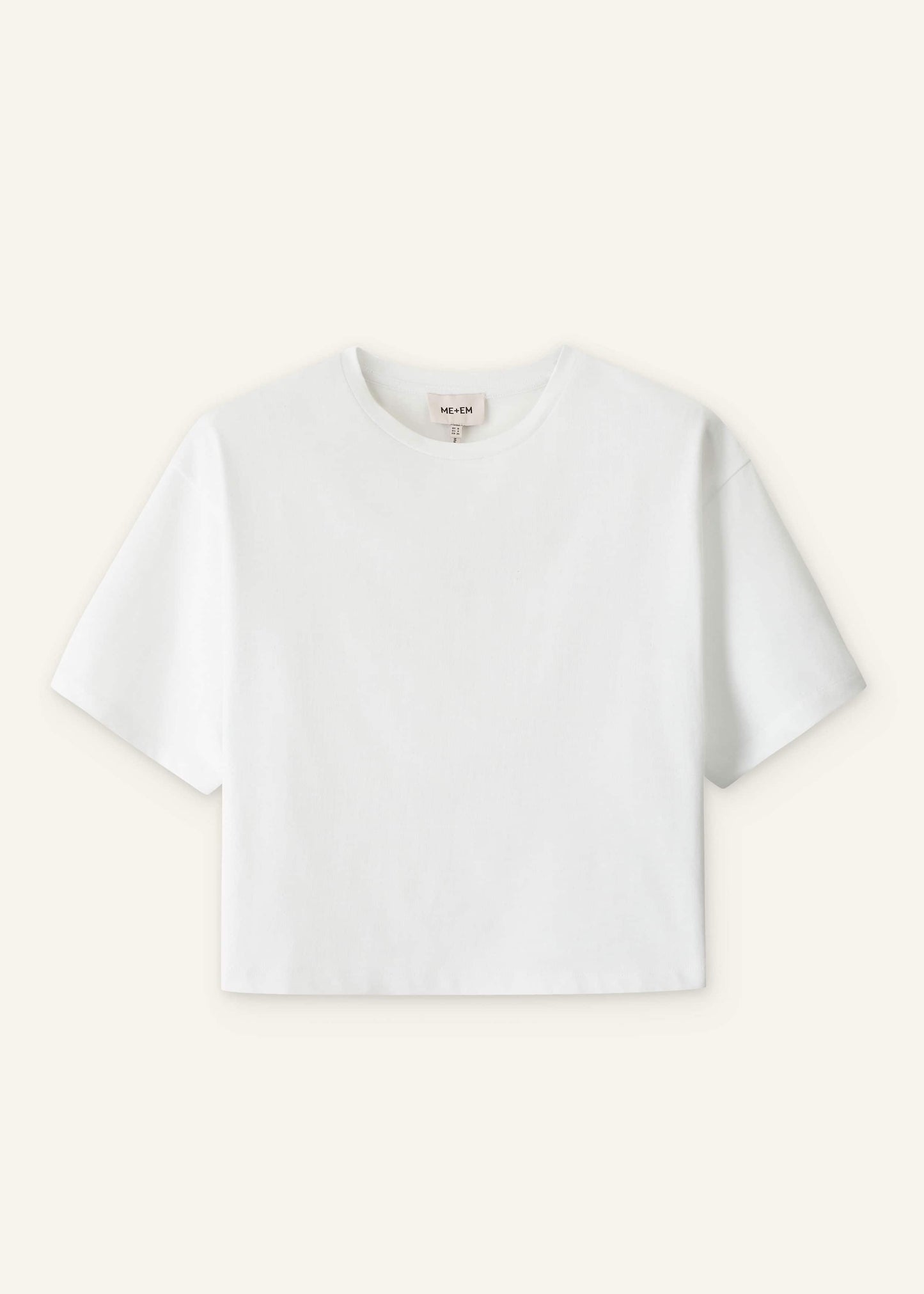 White Relaxed Cropped T-Shirt
