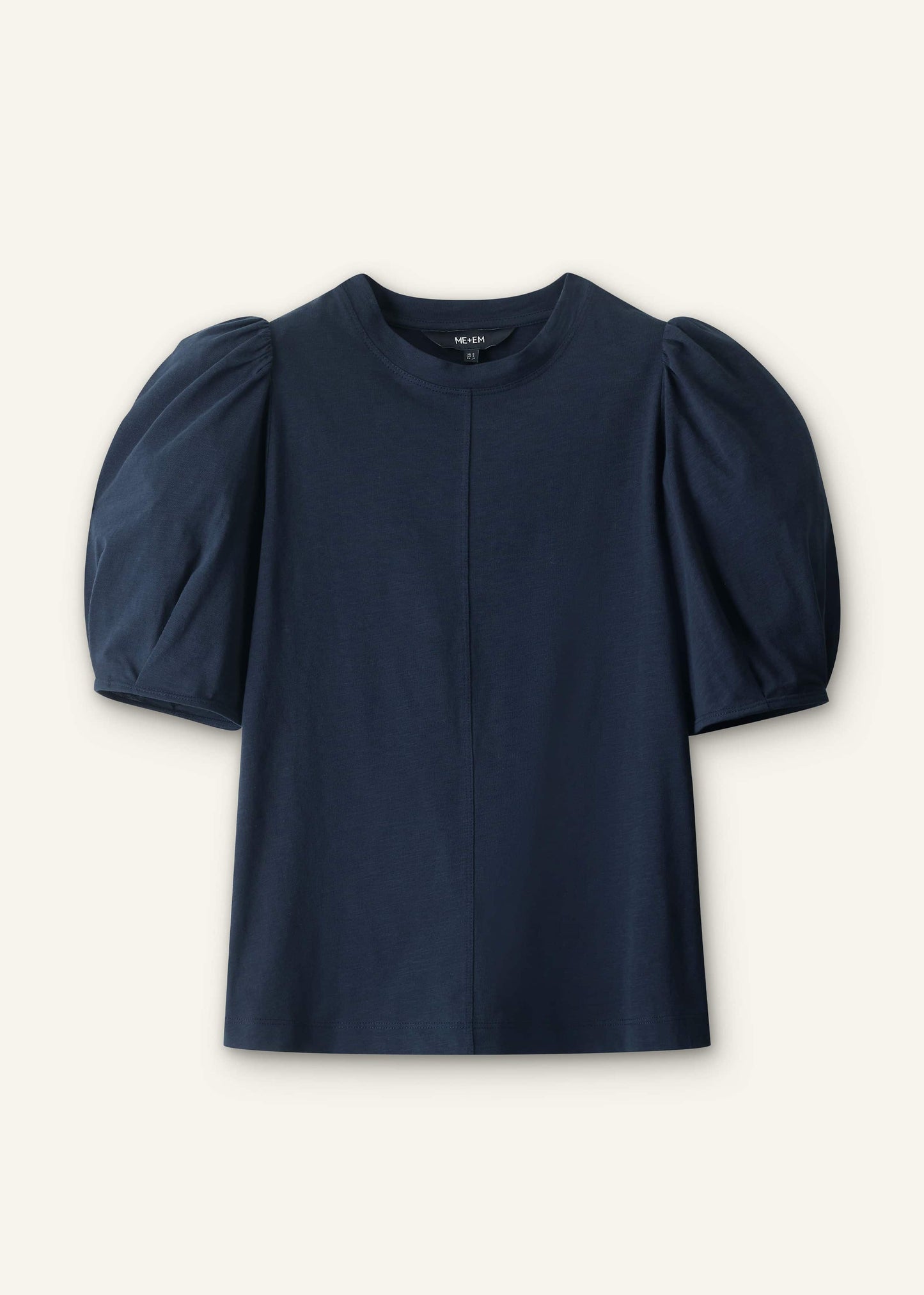 Navy Feminine Sleeve Swing Top