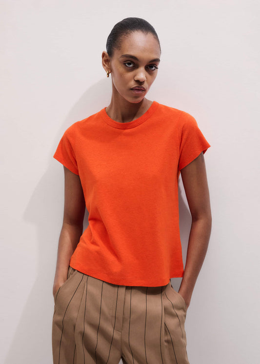 Orange Soft Washed Straight Tee