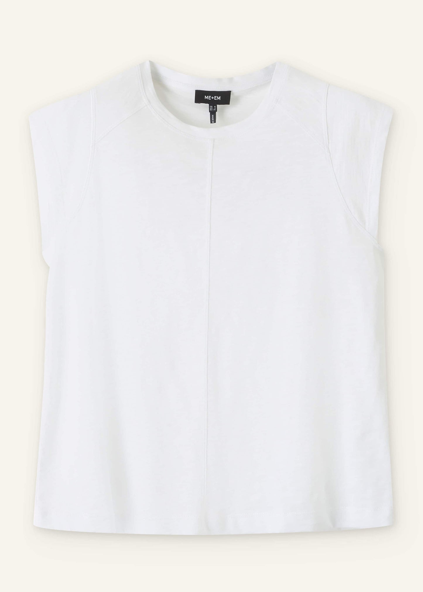 White Cap Sleeve Crew Neck Swing Tee