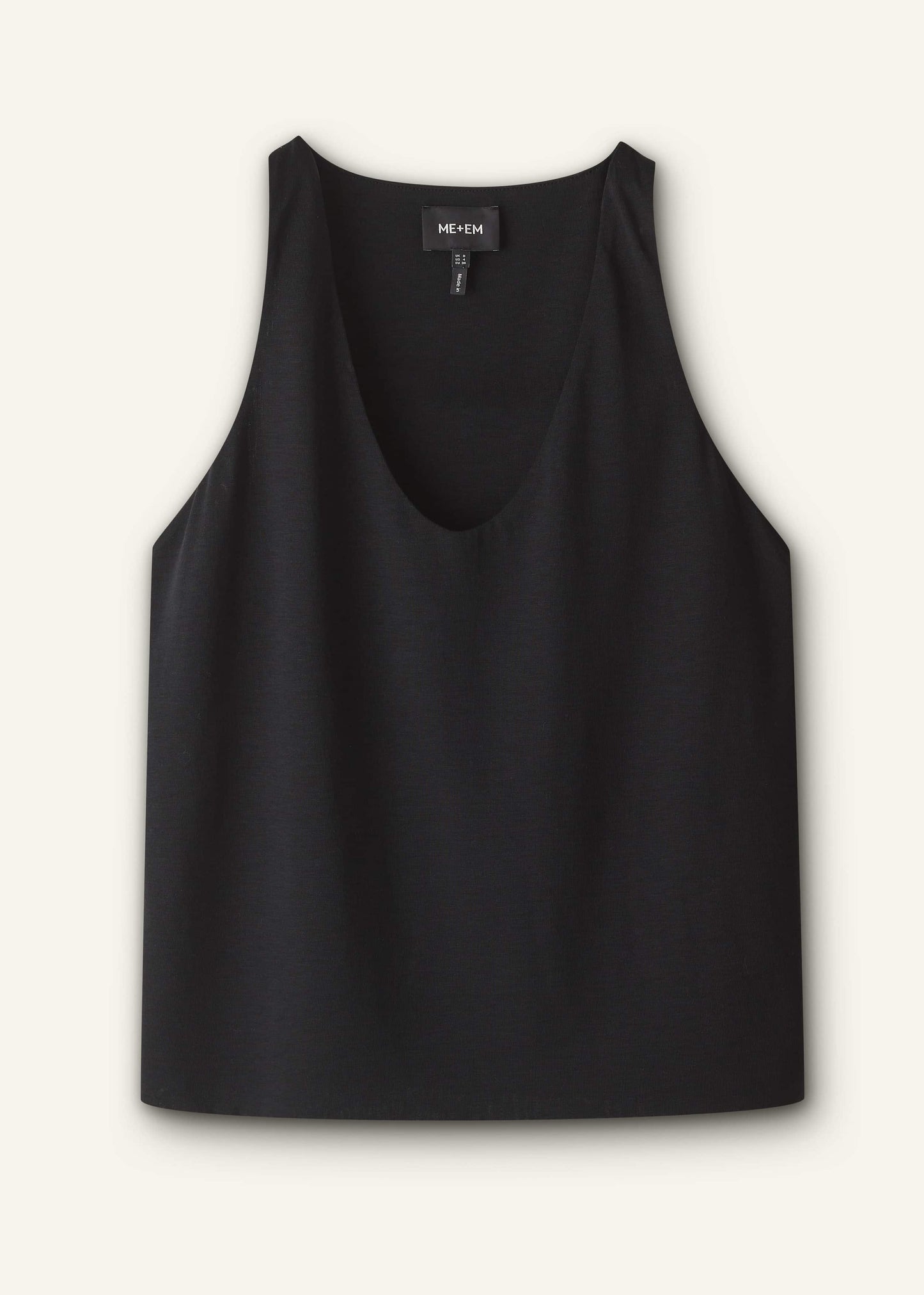 Black Scoop Neck Vest