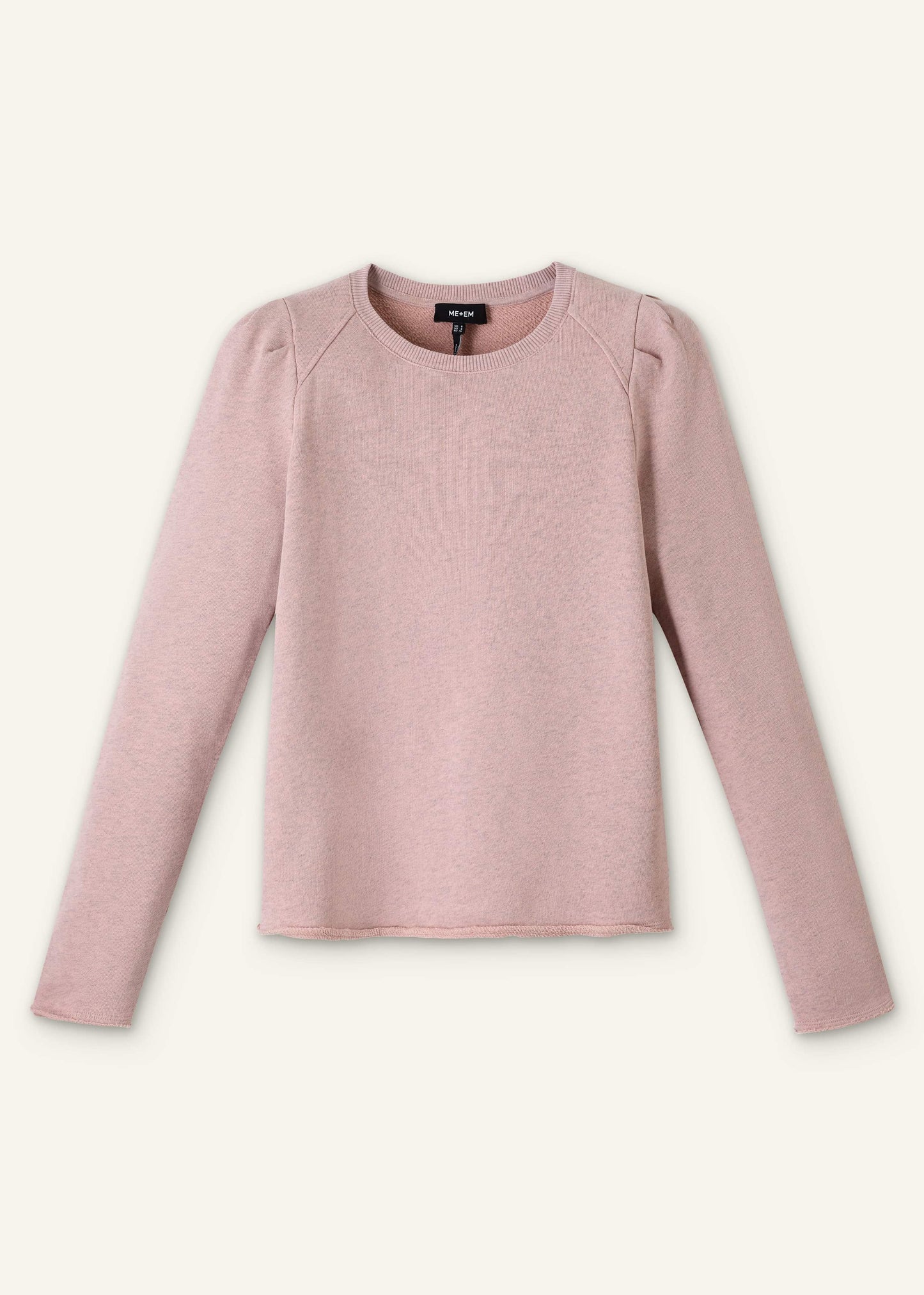 Pink Raw Edge Feminine Sweatshirt
