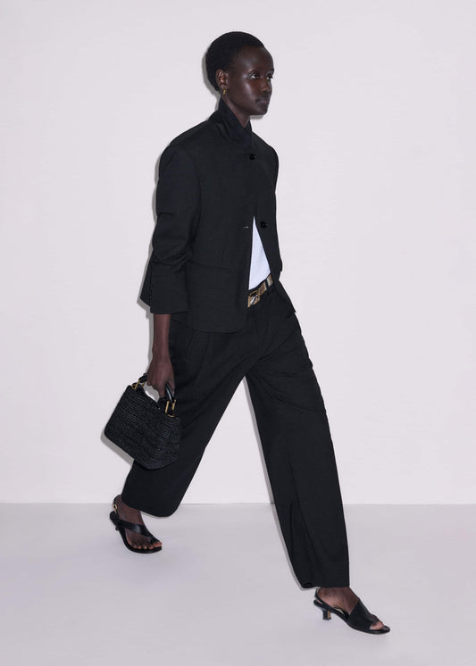 Black Icon Intelligently Oversized Short Blazer