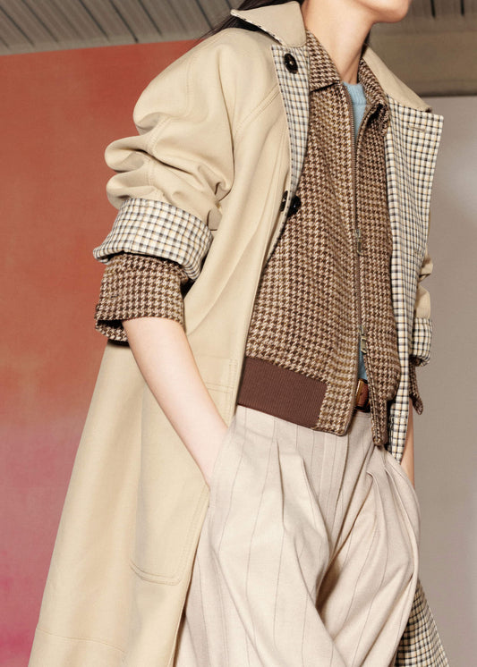 Camel Brown Reversible Mac + Hood
