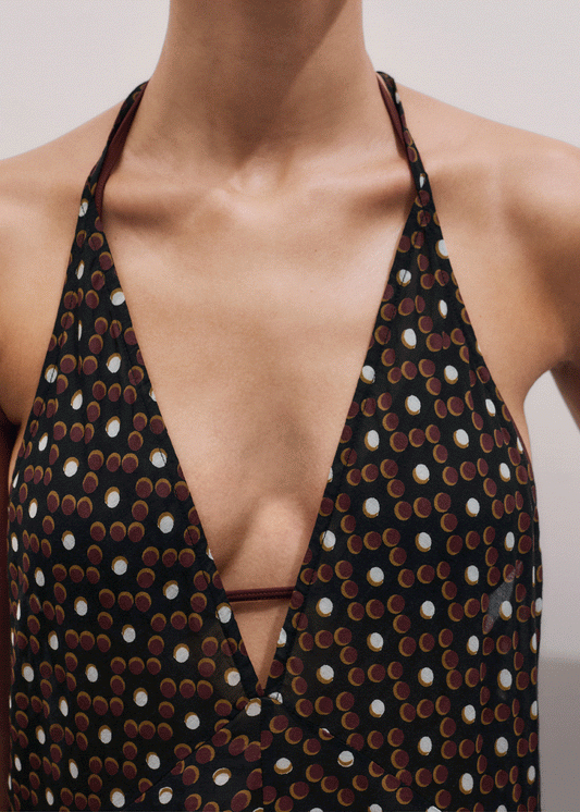 Black Halter Maxi Beach Dress