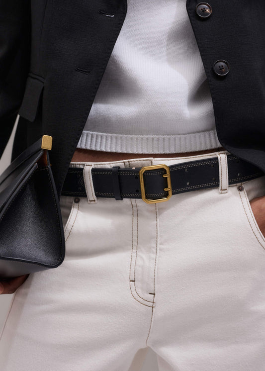 Black Double Prong Belt