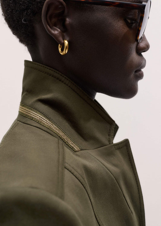 Khaki Wear With Everything Fitted Utility Jacket