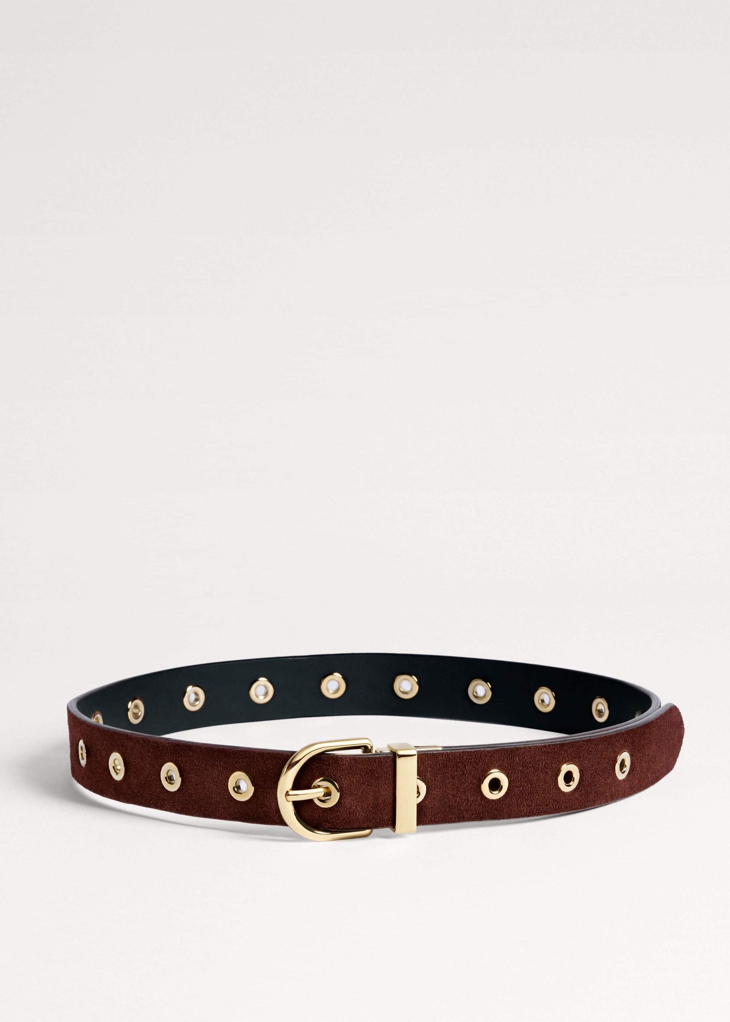 Black Reversible Eyelet Belt
