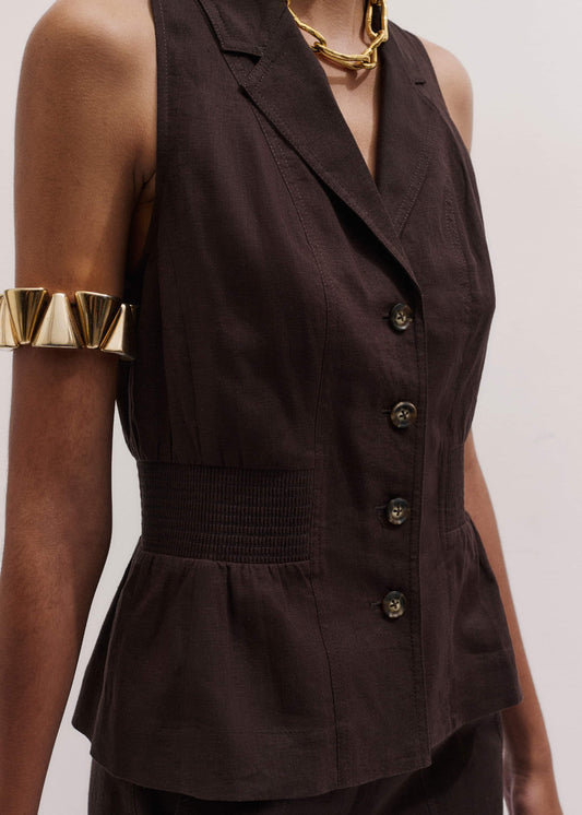 Brown Halterneck Vest
