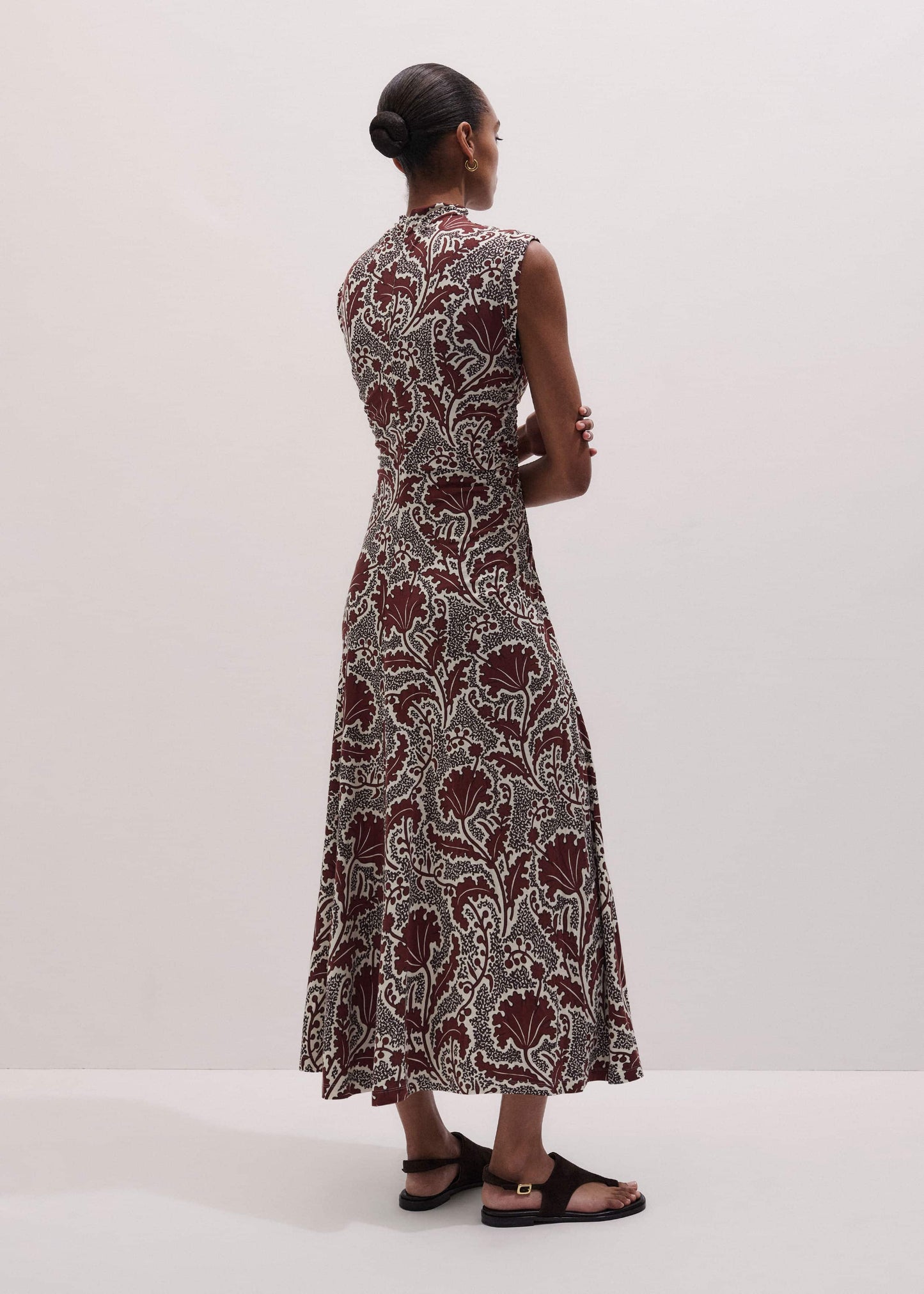 Cinnamon Rising Wildflowers Print Fit + Flare Maxi Dress