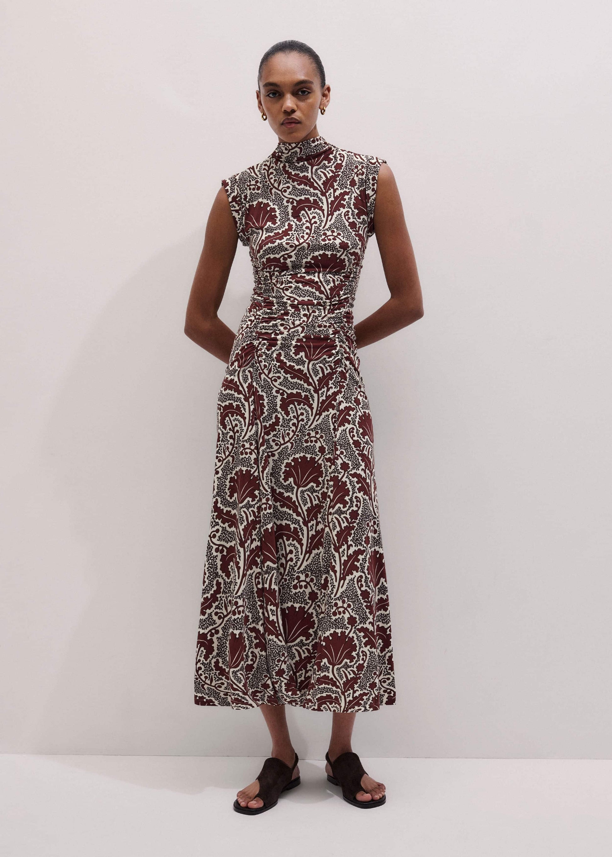 Cinnamon Rising Wildflowers Print Fit + Flare Maxi Dress