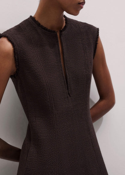 Brown Desk-To-Dinner Fit And Flare Maxi Dress