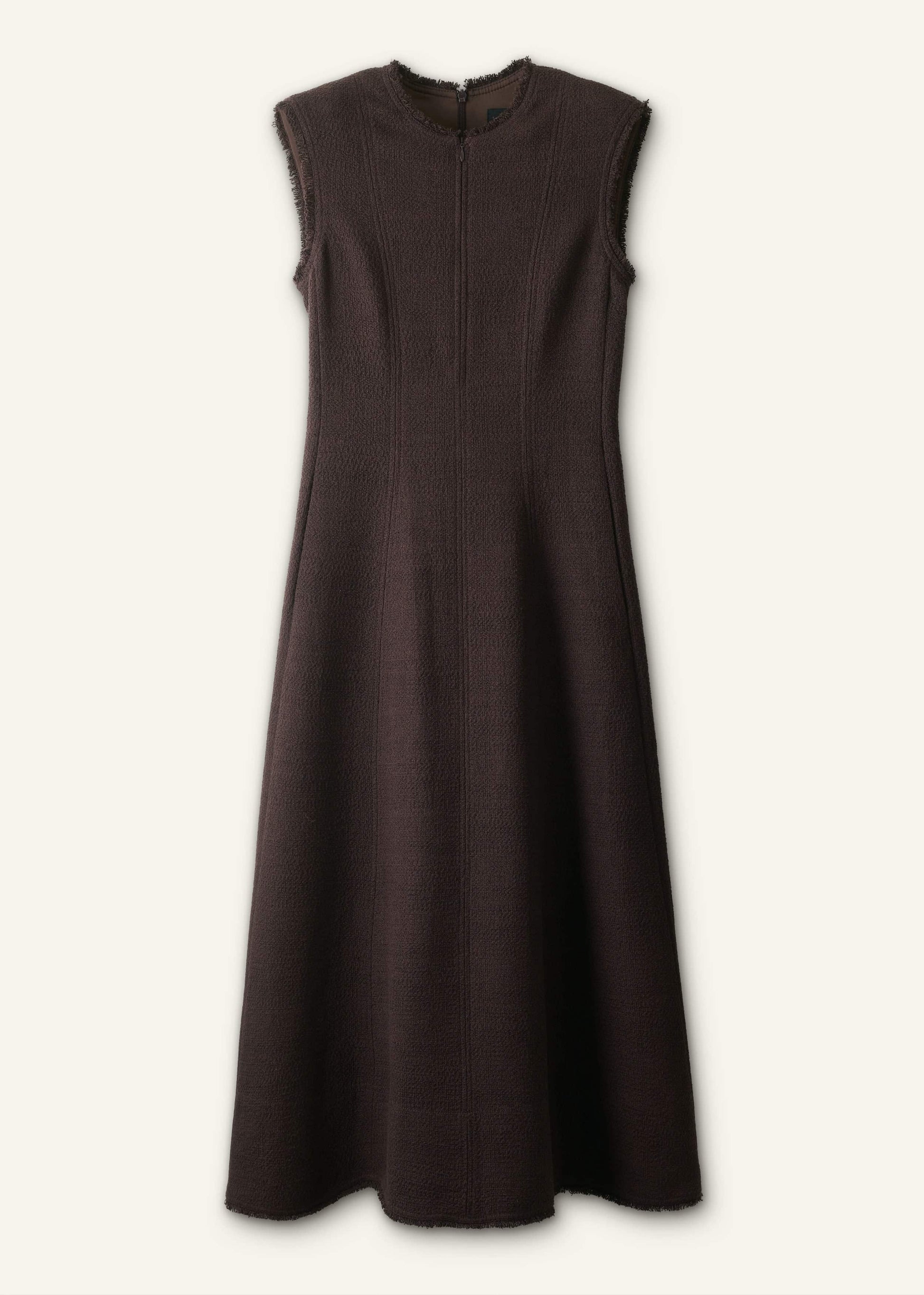 Brown Desk-To-Dinner Fit And Flare Maxi Dress