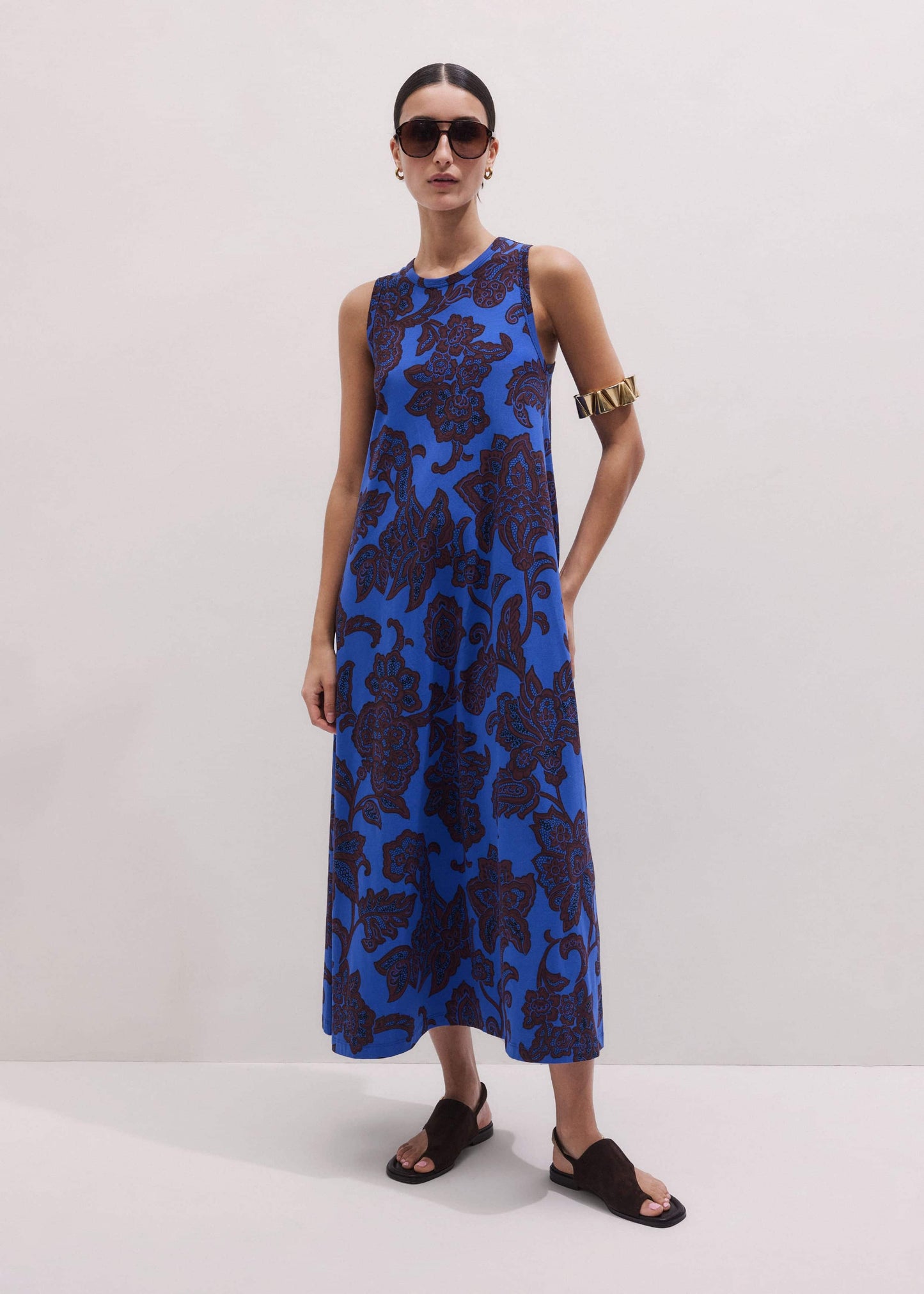 Blue Maxi Swing Dress