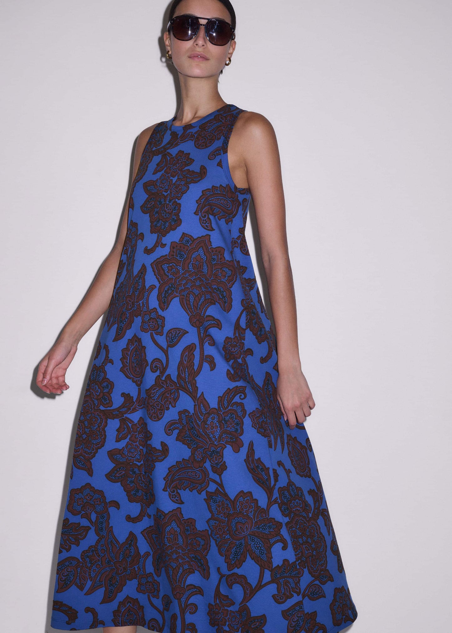 Blue Maxi Swing Dress