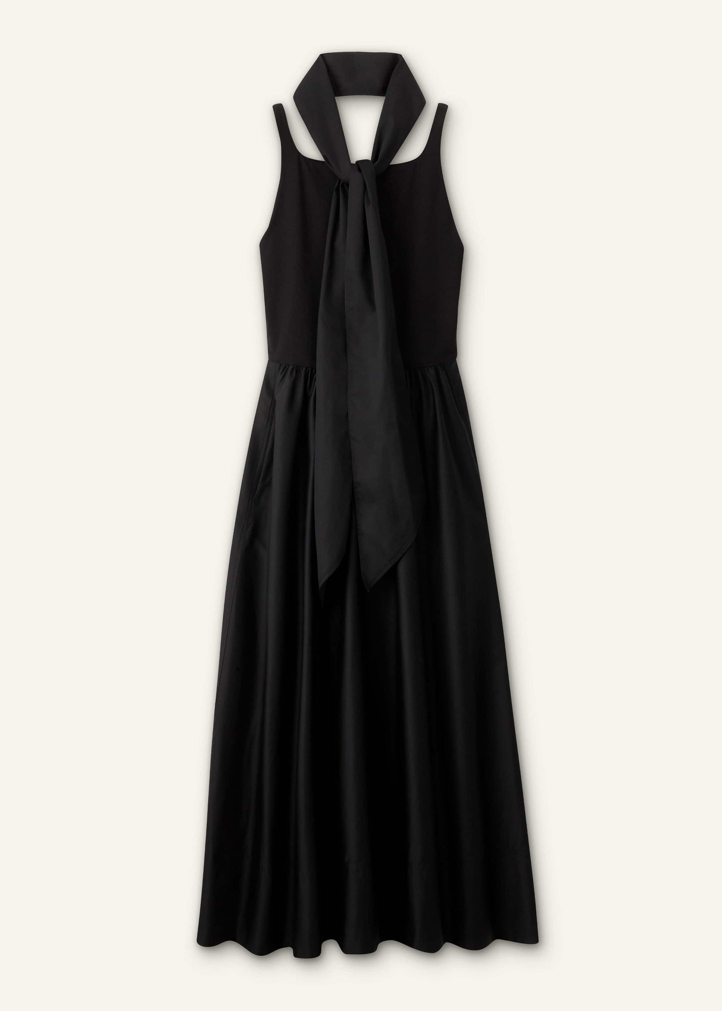 Black Fit + Flare Maxi Dress