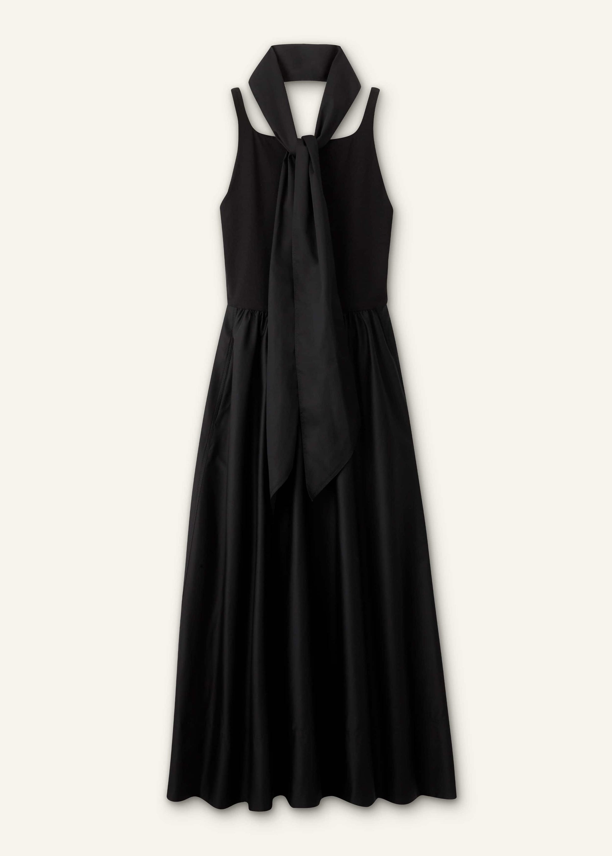 Black Fit + Flare Maxi Dress