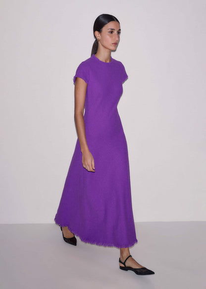 Purple Bias Cut AM-PM Maxi Dress
