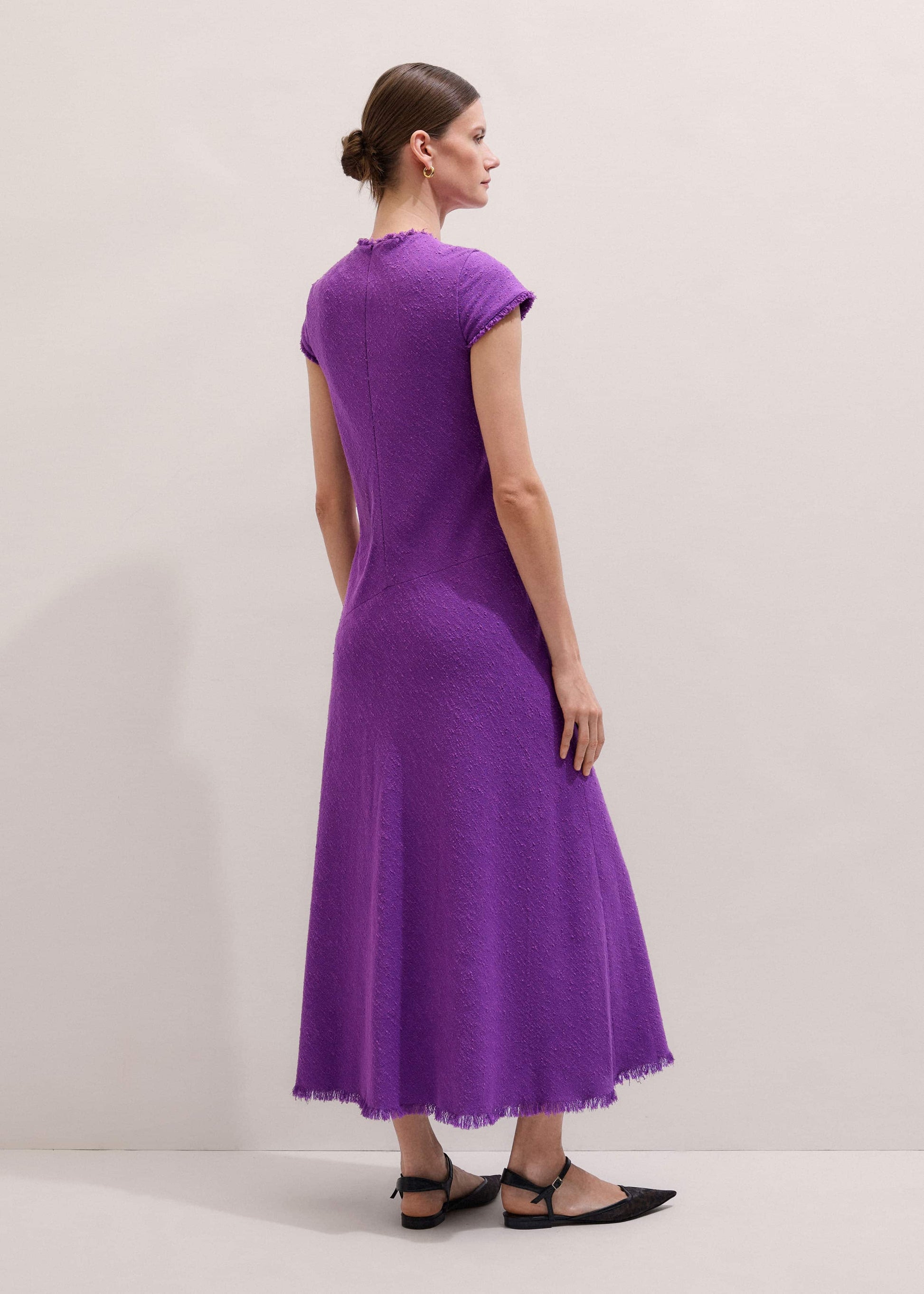 Purple Bias Cut AM-PM Maxi Dress
