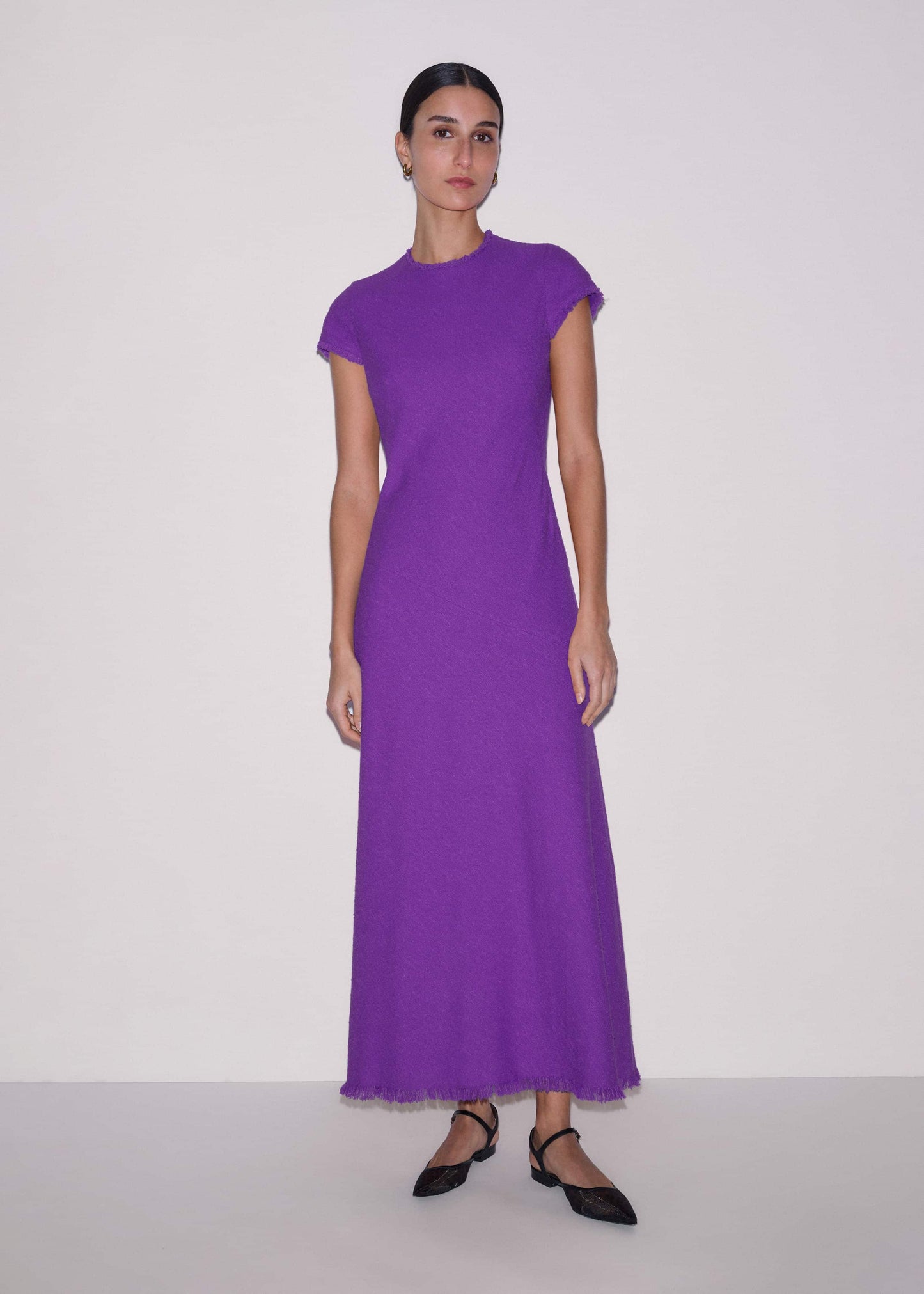 Purple Bias Cut AM-PM Maxi Dress