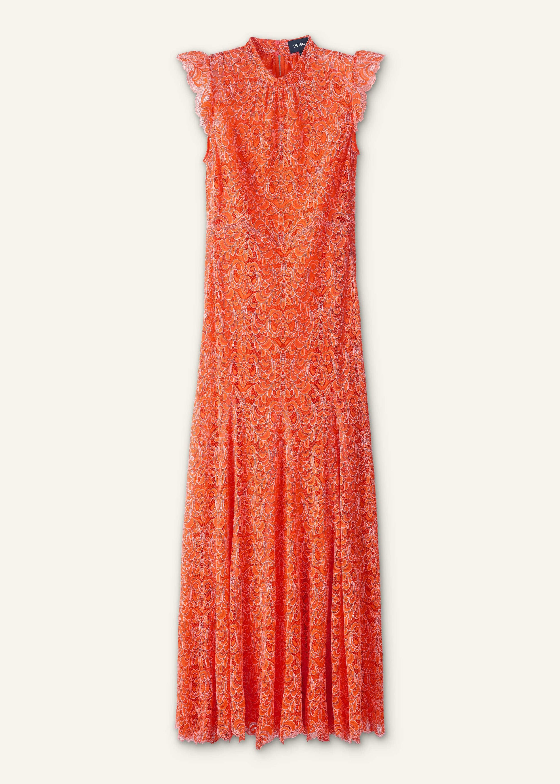 Orange Two Tone Full Length Dress