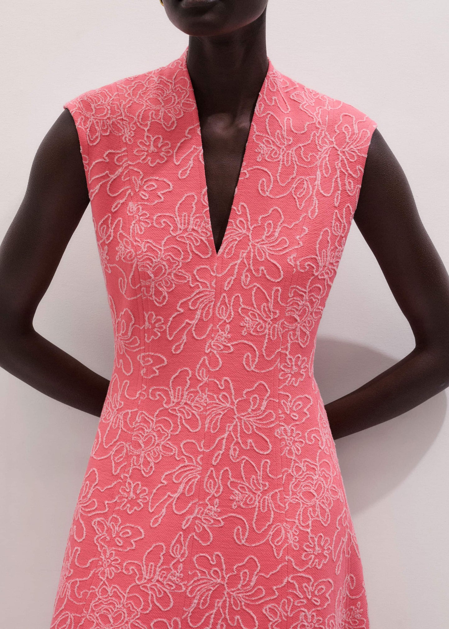 Pink Panelled Fit + Flare Maxi Dress | ME+ME
