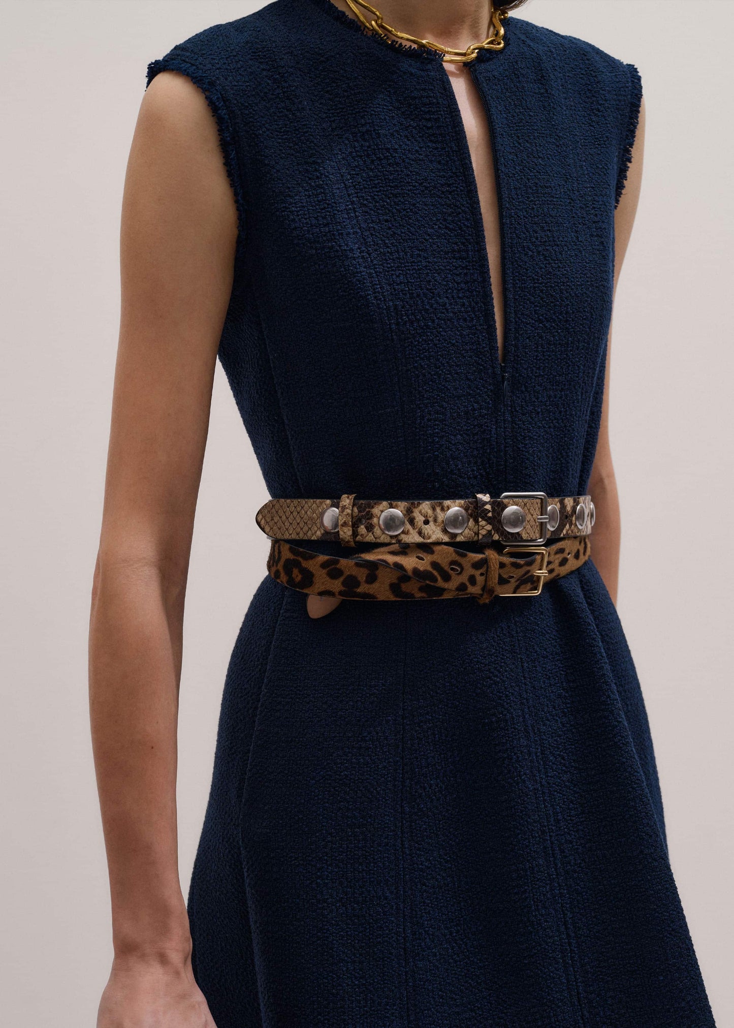 Navy Desk-To-Dinner Fit + Flare Maxi Dress
