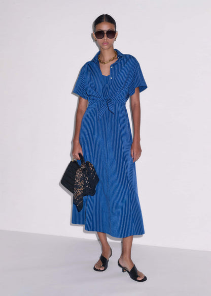 Blue 2-In-1 Fit + Flare Maxi Dress