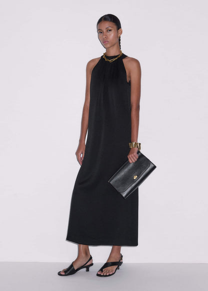 Black Halterneck Maxi Dress