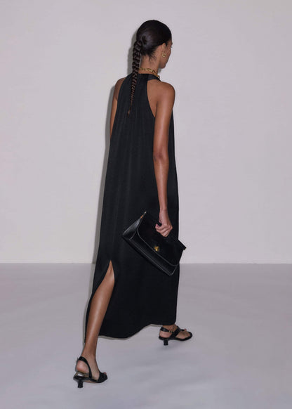 Black Halterneck Maxi Dress