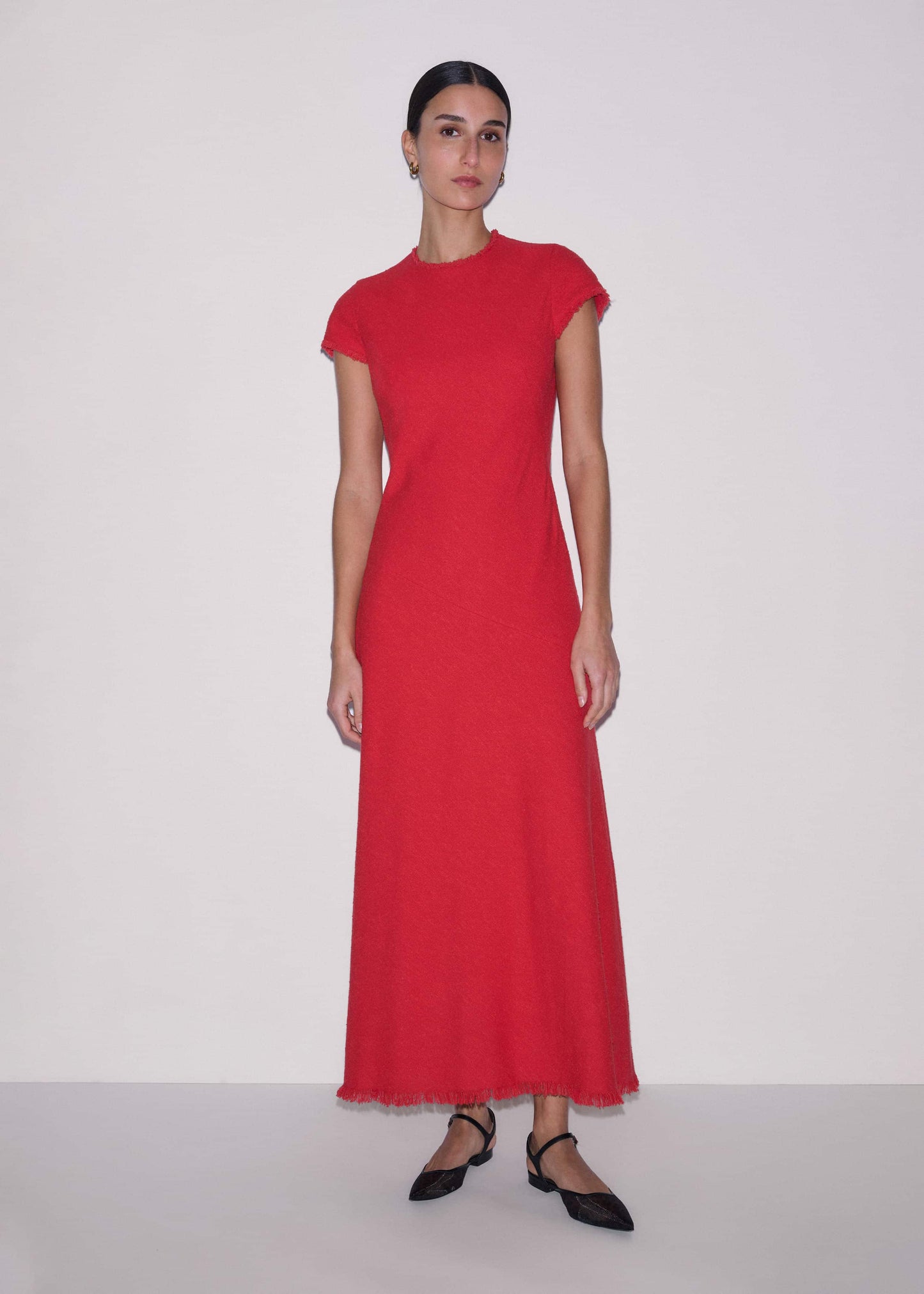 Red Bias Cut AM-PM Maxi Dress